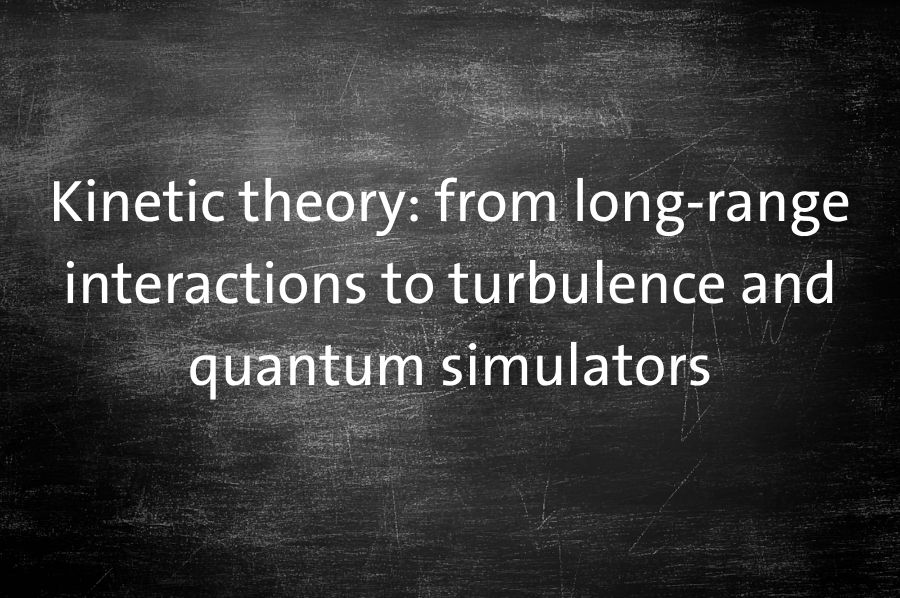 Kinetic theory: from long‑range interactions to turbulence and quantum simulators