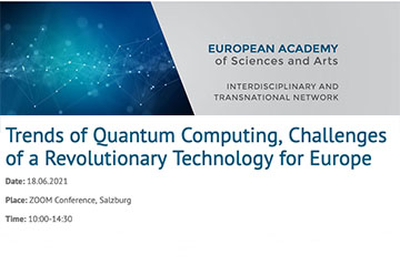 Trends of Quantum Computing - Challenges of a Revolutionary Technology for Europe (online, 18th June)