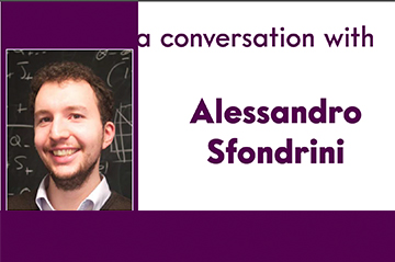 A conversation with Alessandro Sfondrini